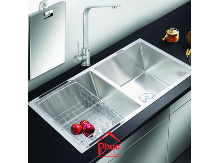 CHẬU ĐÚC 2 HỐ CÂN ÂM BÀN BH8245