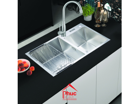 CHẬU ĐÚC 2 HỐ LỆCH DƯƠNG BÀN B018245