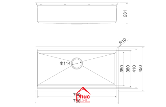 Chậu rửa chén Slide MS 781