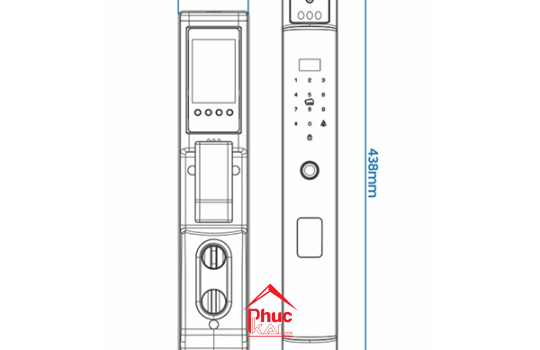 KHOÁ VÂN TAY THÔNG MINH SHARP S2-V XÁM (GRAY)